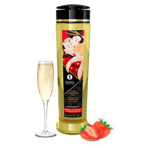 Aceite de masaje Romance aroma Fresas y Cava 260 ml SHUNGA-OILS
