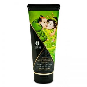 Crema de masaje sabor Té verde y Pera SHUNGA