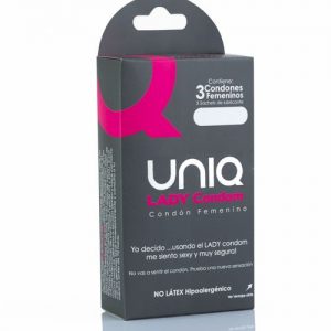 UNIQUE CONDOM preservativo femenino sin latex con liguero 3UDS