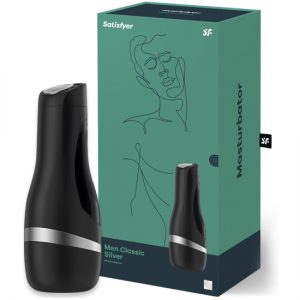 Lata de Masturbación con Succión Automática Classic Plata SATISFYER MEN