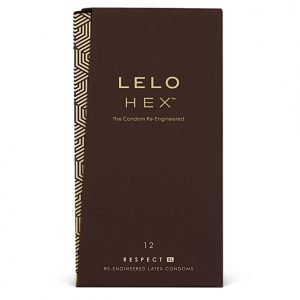 Preservativos XL superficie de hexágonos 12 unidades Respect LELO-HEX
