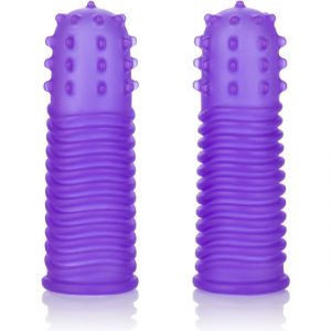 Funda para dedos doble textura, morada, 2 unidades CALEXOTICS