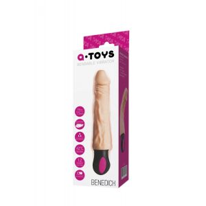 Vibrador realista flexible con función de calor 19 CM BeneDick A-TOYS