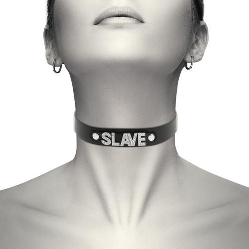 Gargantilla, Collar Negro "Slave" estilo BDSM COQUETTE ACCESSORIES