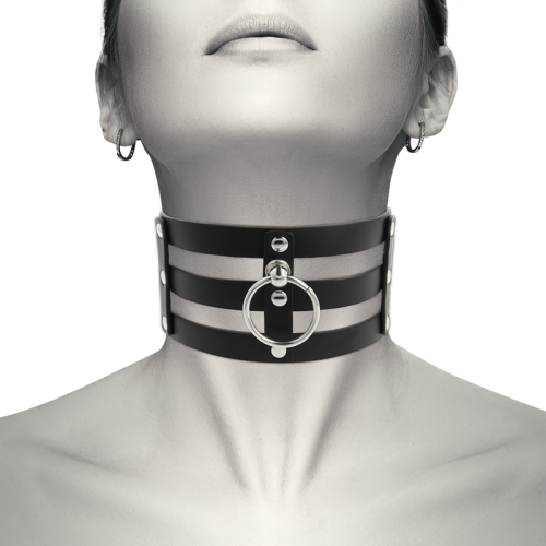 Gargantilla, collar Choker estilo BDSM con argolla COQUETTE-ACCESSORIES