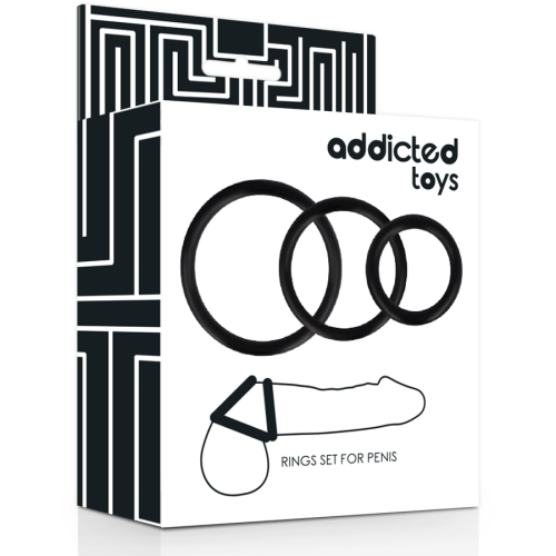 Anillos de contención Pene y Testículos 3 tamaños ADDICTED TOYS