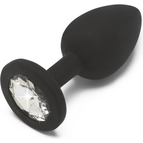 Plug Pequeño Negro con piedra Transparente TOY JOY-ANAL PLAY