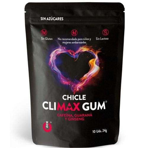 Chicle Afrodisíaco Clímax, sabor a menta, 10u WUG FUNCTIONAL GUMS