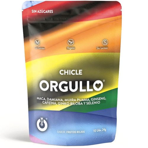 Chicle estimulante edición Orgullo frutos del bosque 10u. WUG FUNCTIONALS GUMS