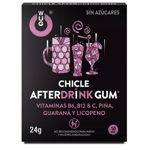 Chicle After Drink, para la resaca, sabor frutos rojos 10u WUG FUNCTIONALS GUMS