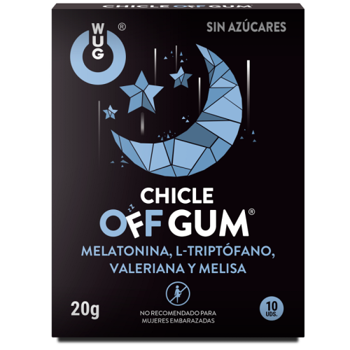 Chicle OFF, para el insomnio y estrés, sabor regaliz 10u WUG FUNCTIONAL GUMS