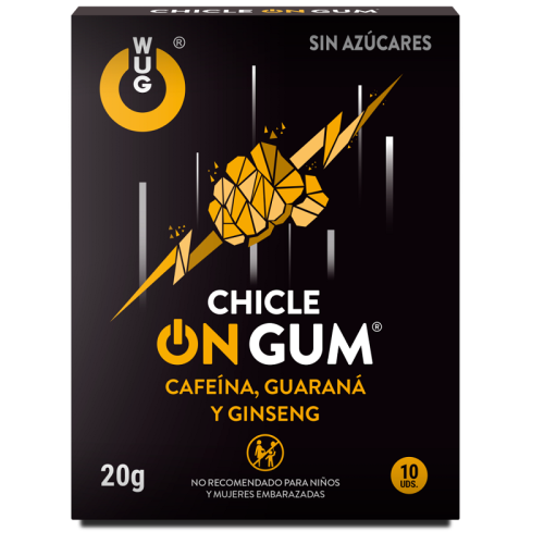 Chicle On activador, sabor menta y vainilla, 10u WUG FUNCTIONAL GUMS
