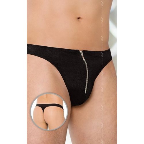 Tanga negro con cremallera,4501, XL, SOFT LINE