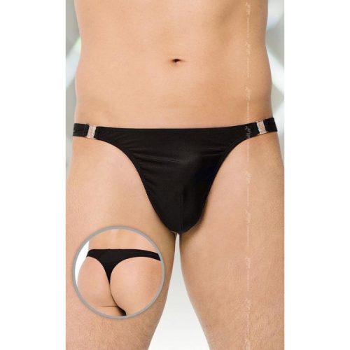 Tanga negro con sistema de apertura Streeper, 4432, L, SOFT LINE