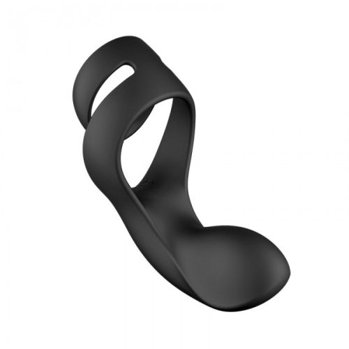 Vibrador pene y perineo con anillo doble Benedict negro SVAKOM