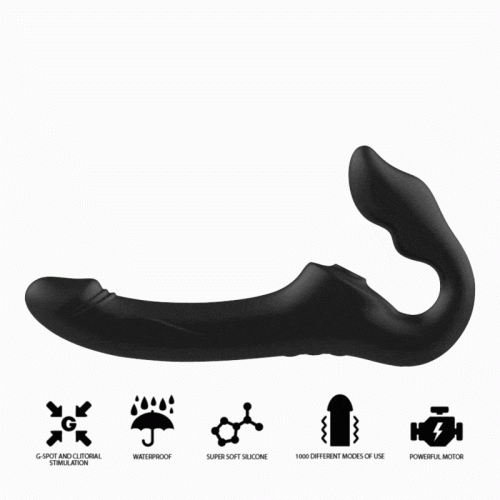 Arnés Vibrador control a distancia + succionador de clítoris STRAPPLES-IBIZA