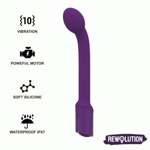 Vibrador estimulador del punto G, morado REWOLUTION